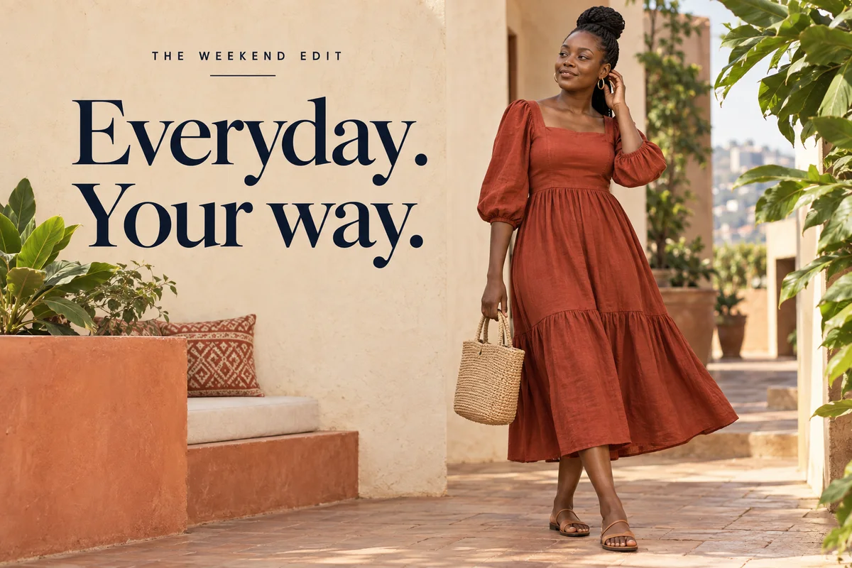 Boutique campaign project: Everyday. Your way. with a locally styled fashion photograph.